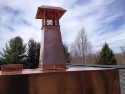 copper chase cover and extend height rain cap