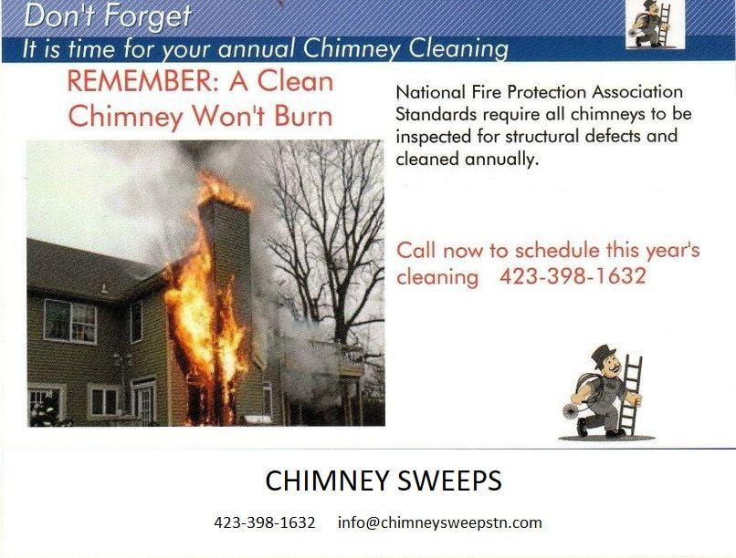 CHimney should be cleaned once per year